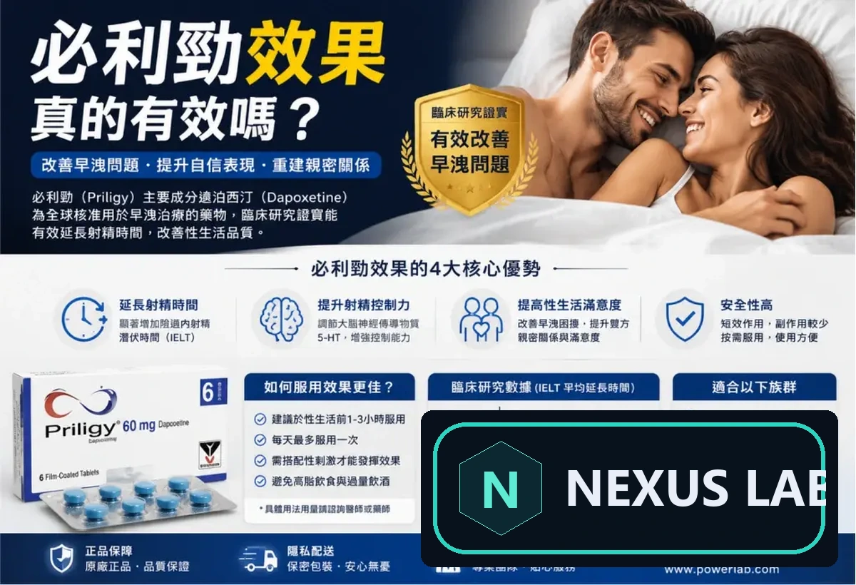 必利勁效果真的有效嗎?達泊西汀原理與早洩改善