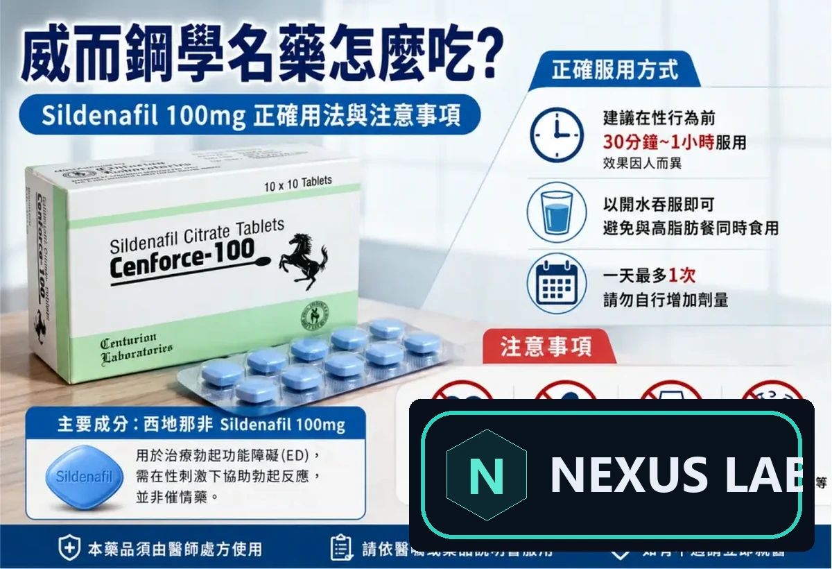 威而鋼學名藥怎麼吃才正確？劑量、時間與禁忌