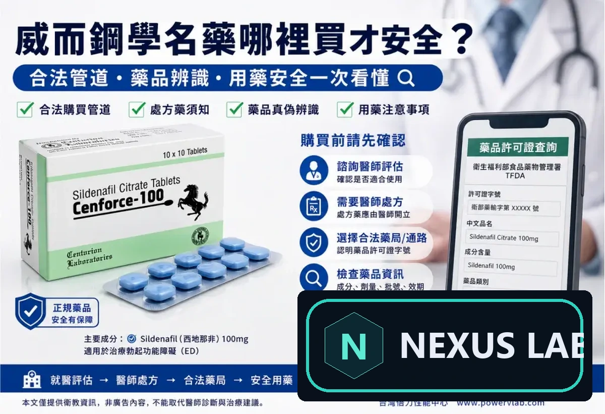 威而鋼學名藥哪裡買才安全?合法管道與處方規則
